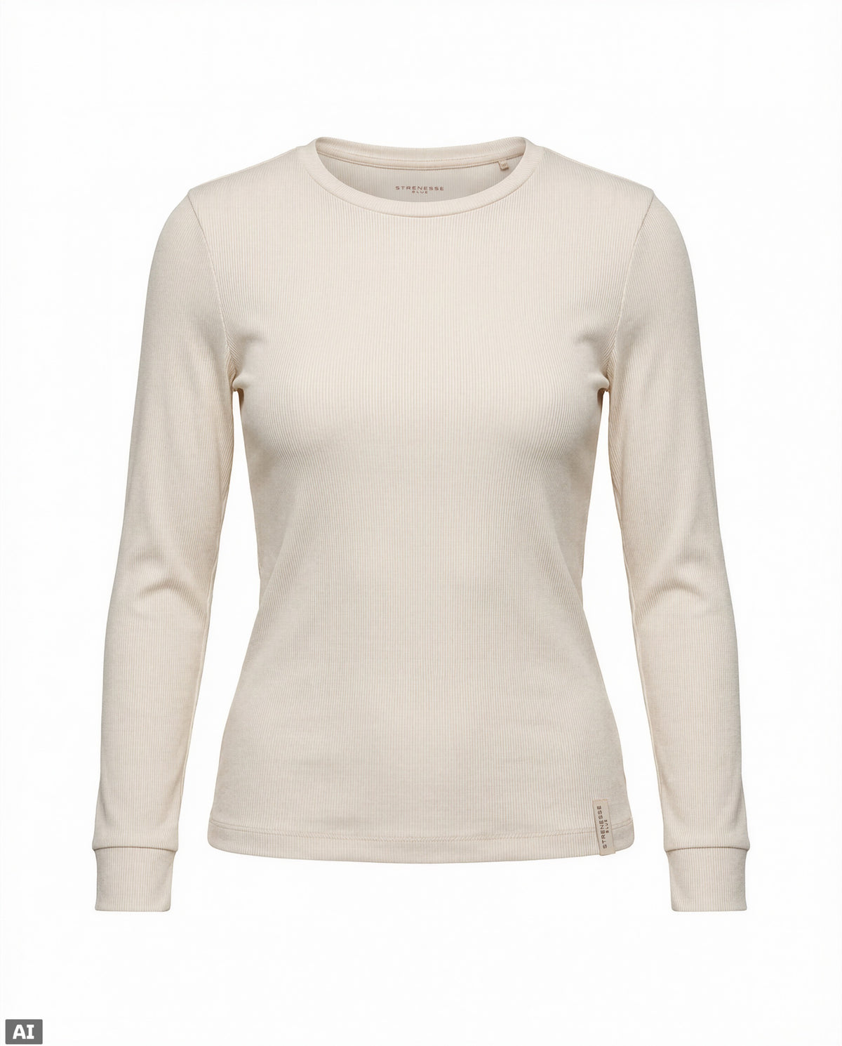 Viscose long-sleeve shirt - beige