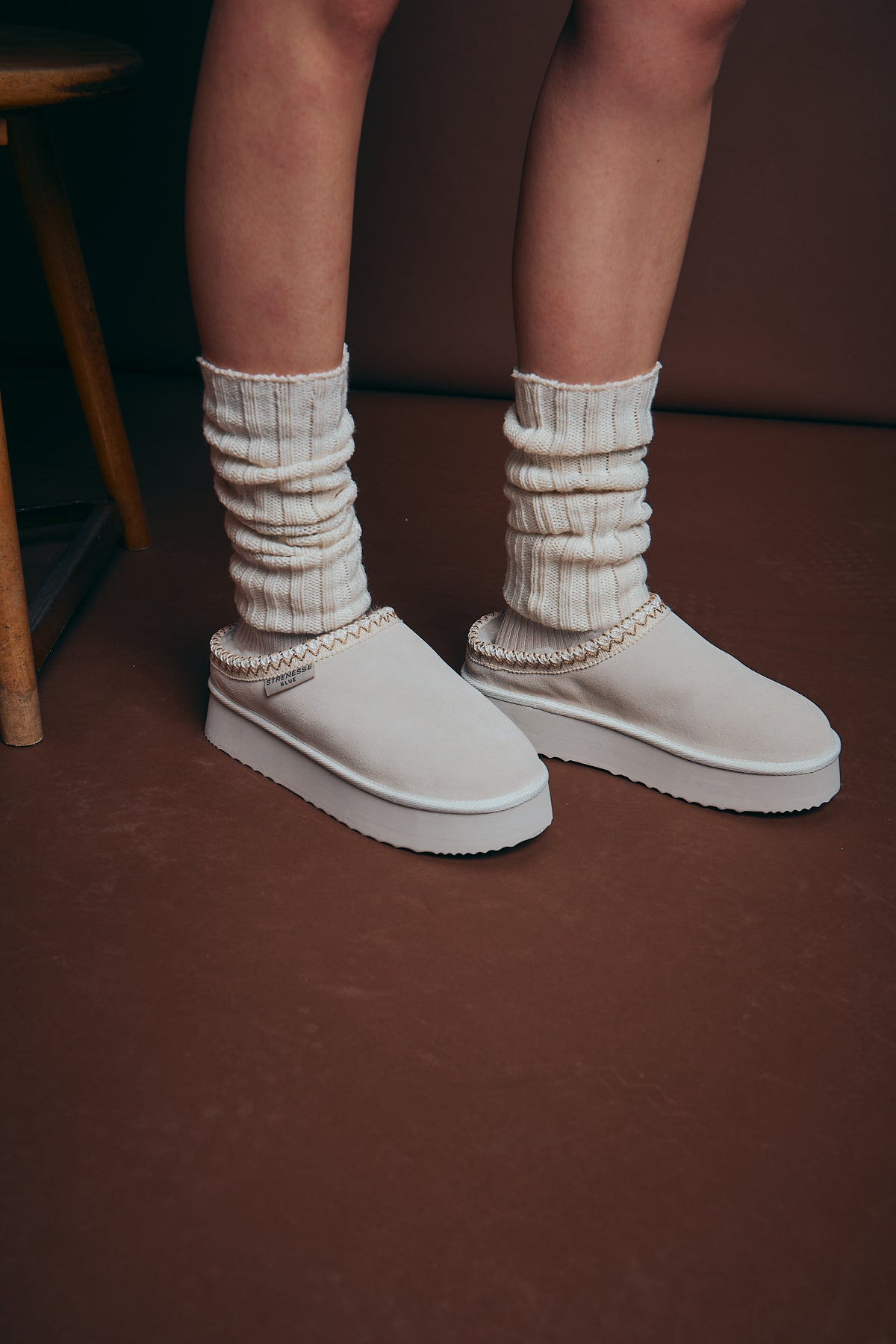 Micro Boot Leather Sheepskin - Beige