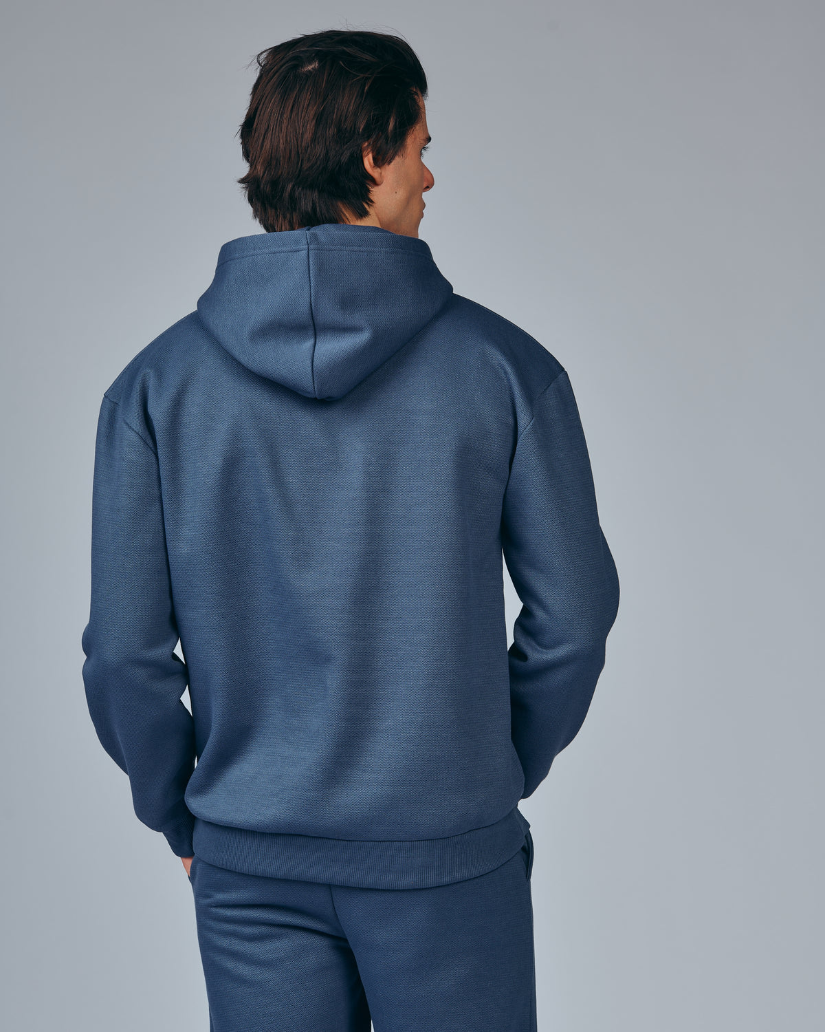 Sweatpullover Piqué - Blau