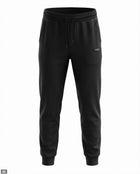 Piqué sweatpants - black