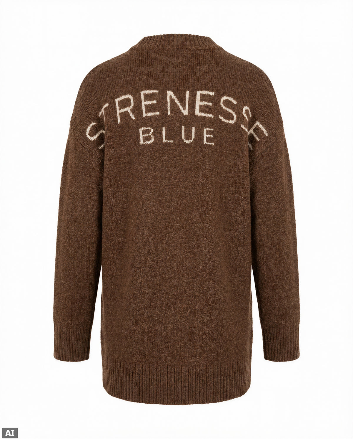 Knitted dress - Brown melange