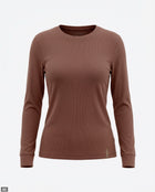 Long-sleeve viscose shirt - Brown