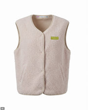 Sherpa fleece vest - beige