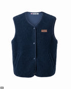 Sherpa fleece vest - navy