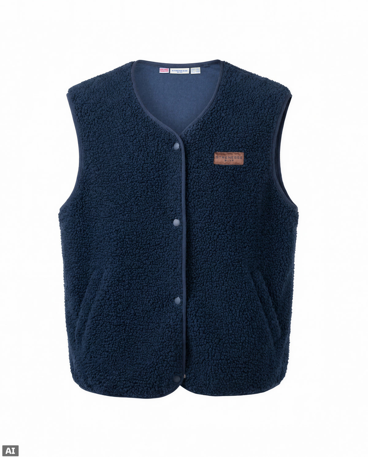 Sherpa fleece vest - navy