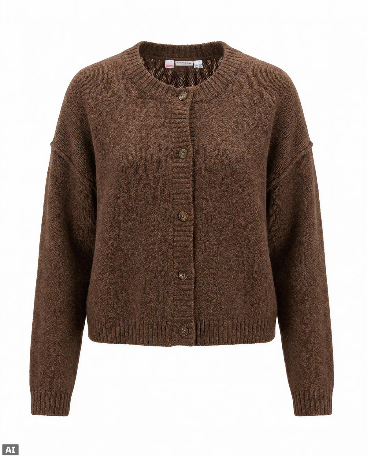 Knitted cardigan - Brown