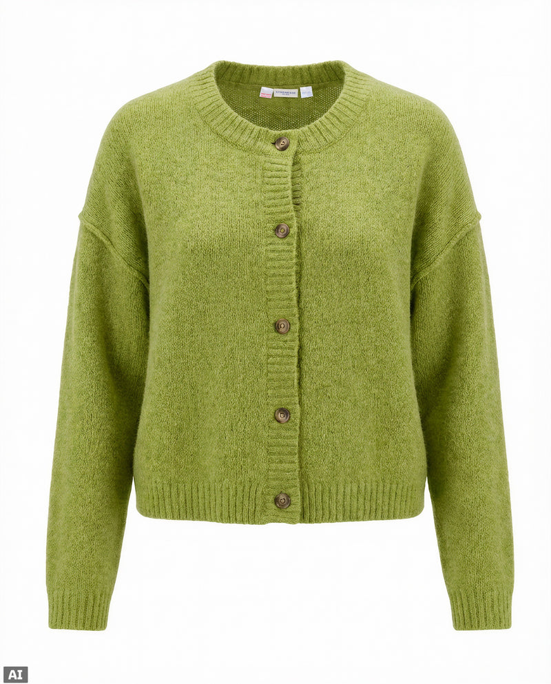 Knitted Cardigan - Green