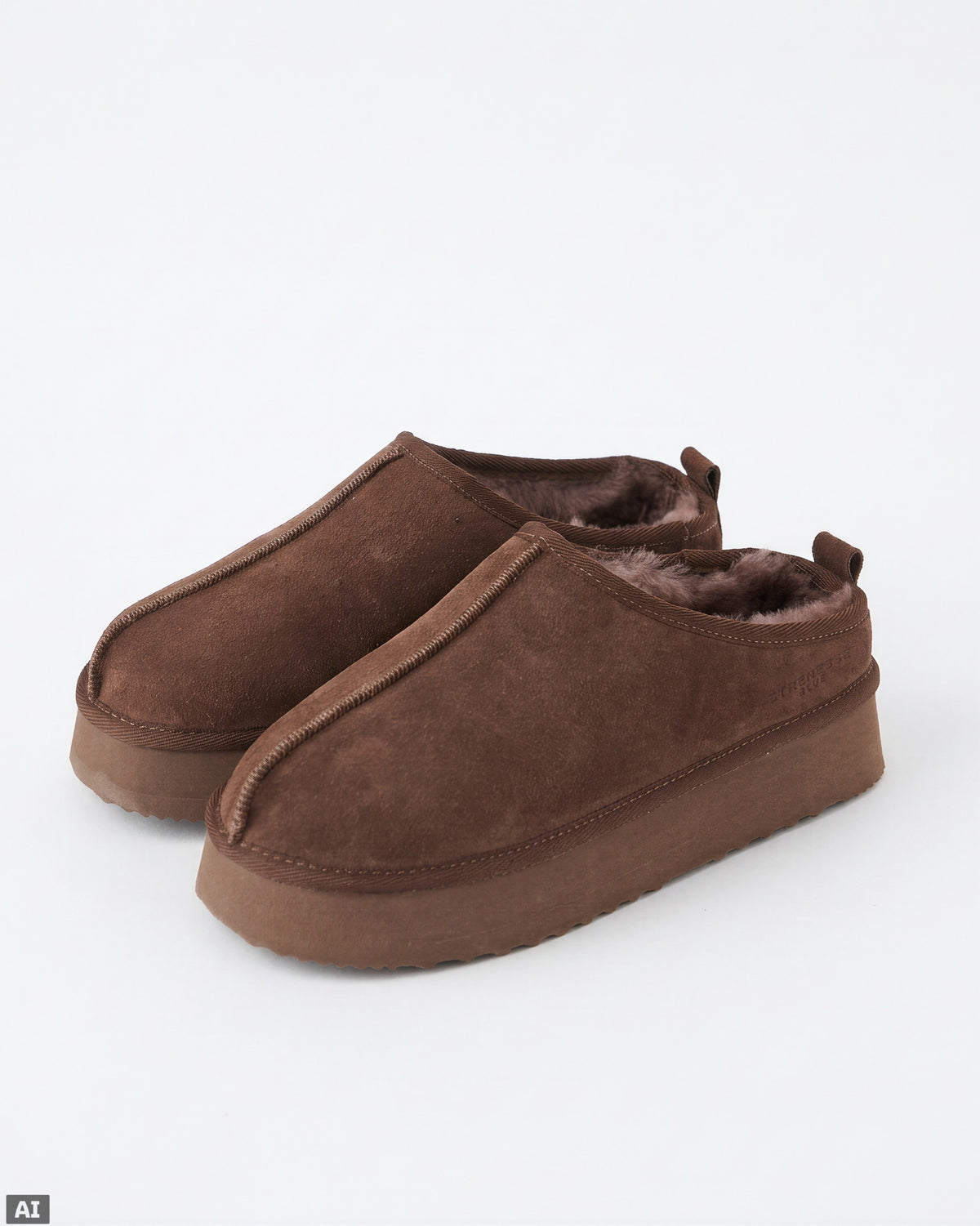 Micro Boot Leder Lammfell - Braun