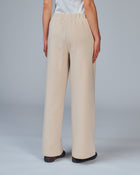 Wide-leg scuba trousers - beige