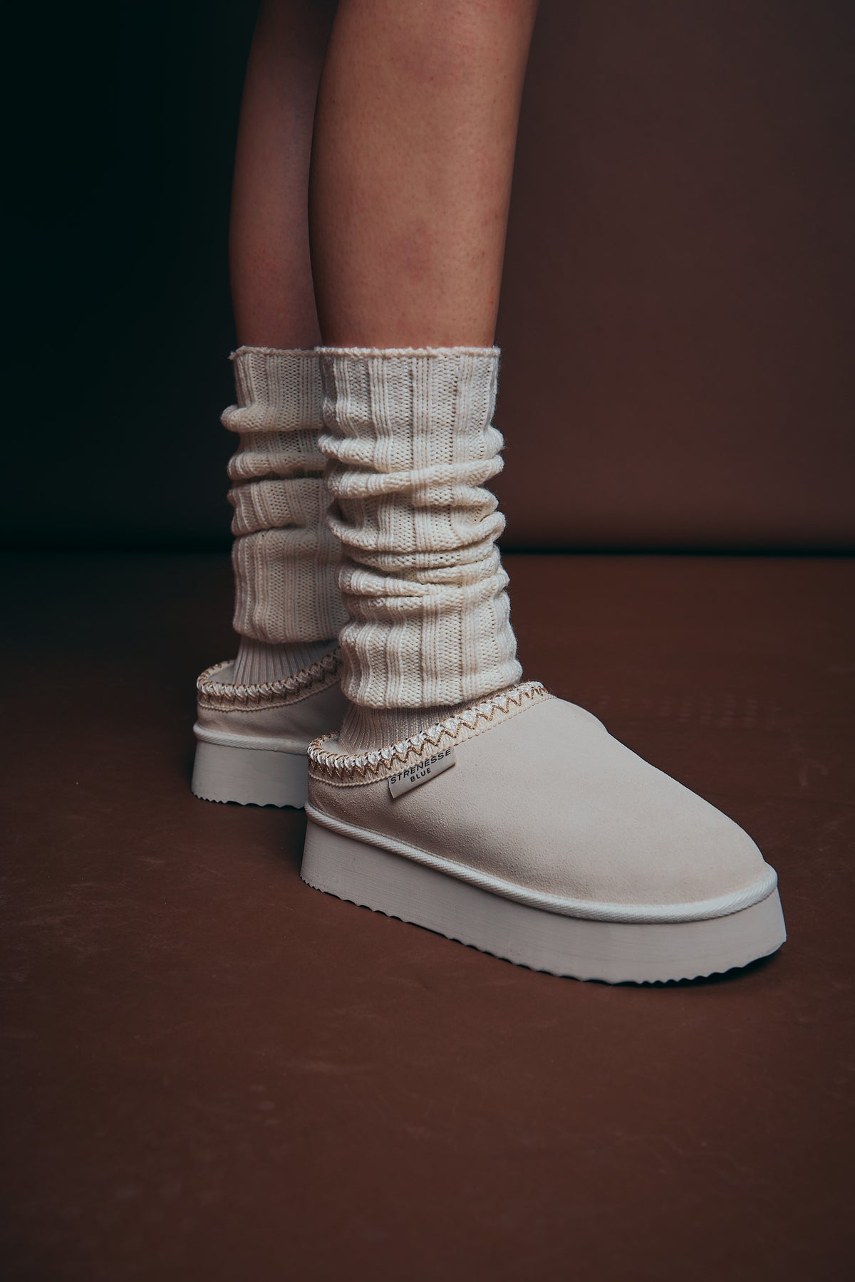 Micro Boot Leather Sheepskin - Beige
