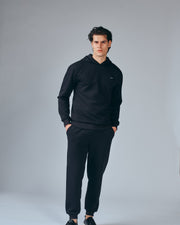 Piqué sweatpants - black