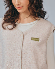 Sherpa fleece vest - beige