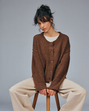 Knitted cardigan - Brown
