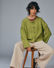 Knitted Cardigan - Green